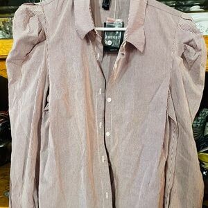 Forever 21 Red and White Striped Shirt